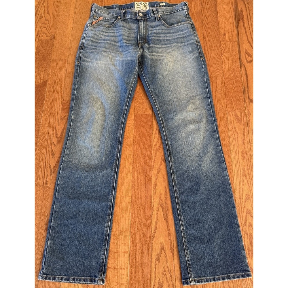 Ariat Legacy Blue M5 Straight Leg Fit Western Cowboy Tall Denim Jeans Men 35x36